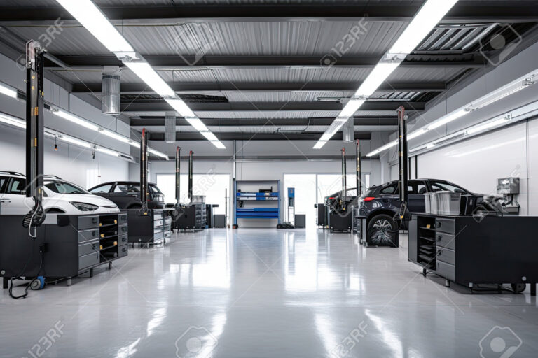 accesorios automotrices en un taller elegante