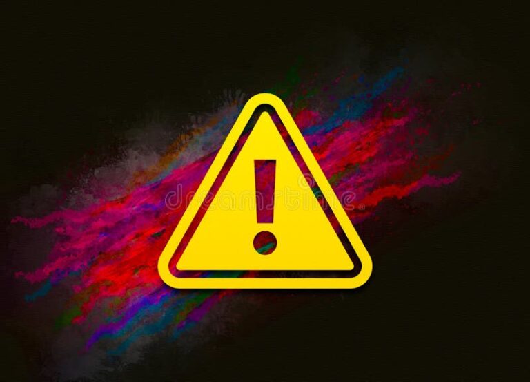 alerta en un fondo colorido y abstracto