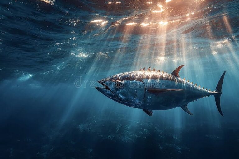 El atún vive en agua dulce o salada Descubre la respuesta aquí 22 atun nadando en aguas azules del oceano