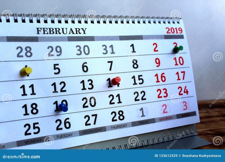 calendario con fechas marcadas