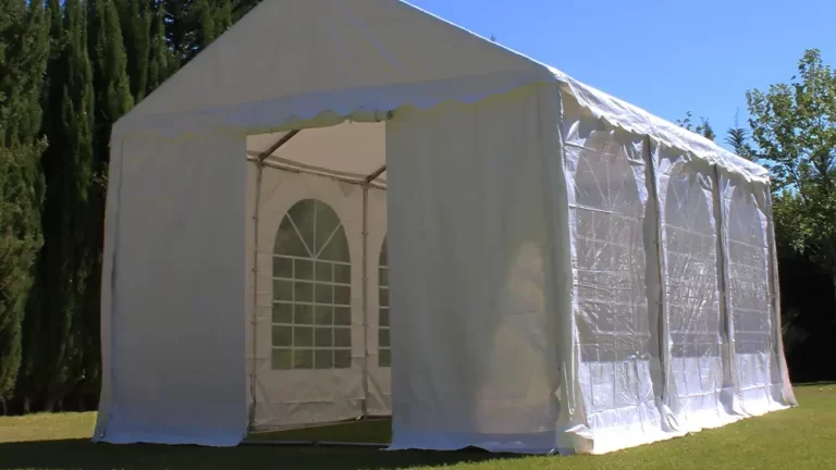 componentes de una carpa al aire libre