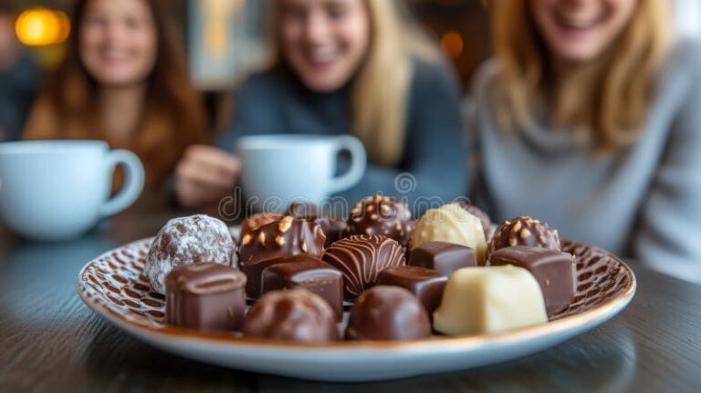 Qué ofrece Frantom Chocolates en su chocolatería y café 2 deliciosos chocolates y cafe en presentacion