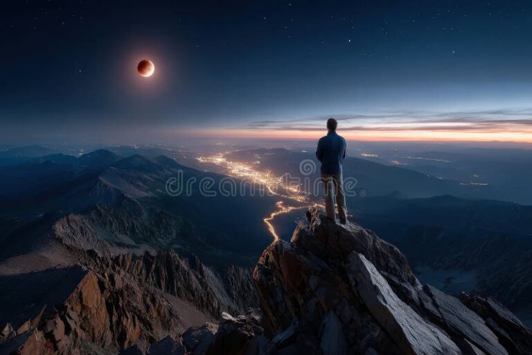Cuándo ocurre el próximo eclipse lunar y cómo verlo 1 eclipse lunar visto desde un paisaje nocturno