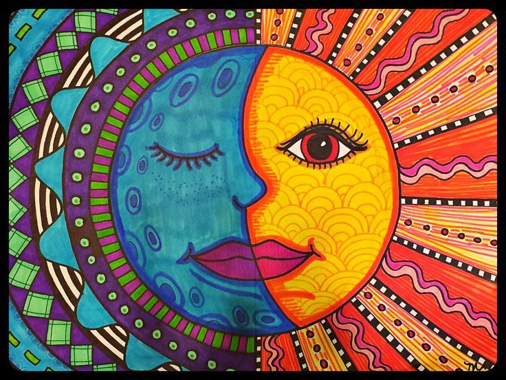 Qué Son el Solsticio y el Equinoccio Explicados para Niños 24 ilustracion colorida del sol y la luna