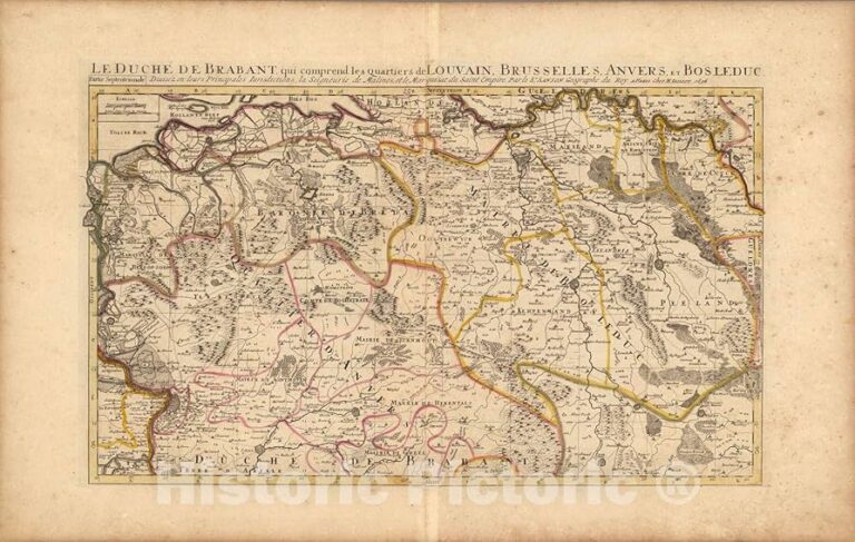mapa antiguo del ducado de brabante
