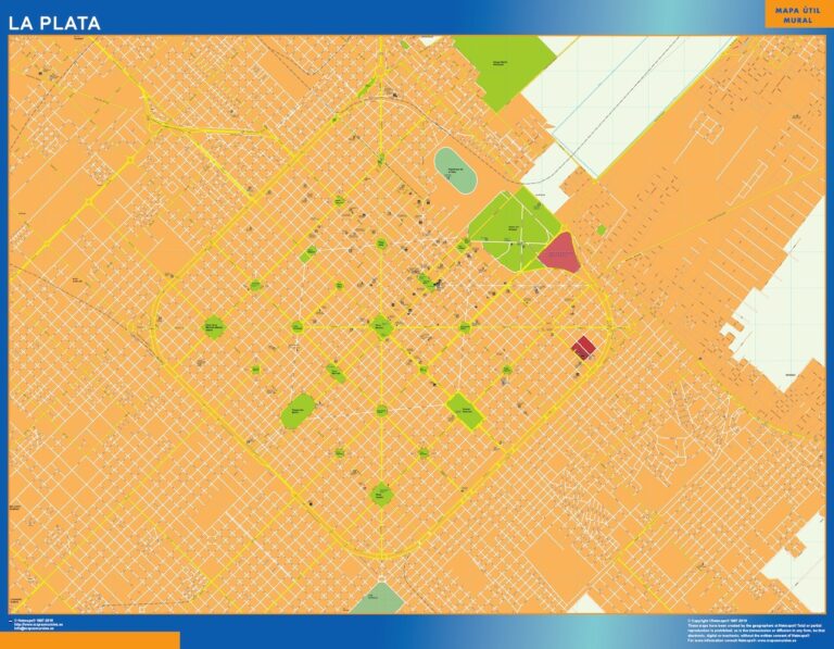 mapa de la plata con marcadores de ubicacion