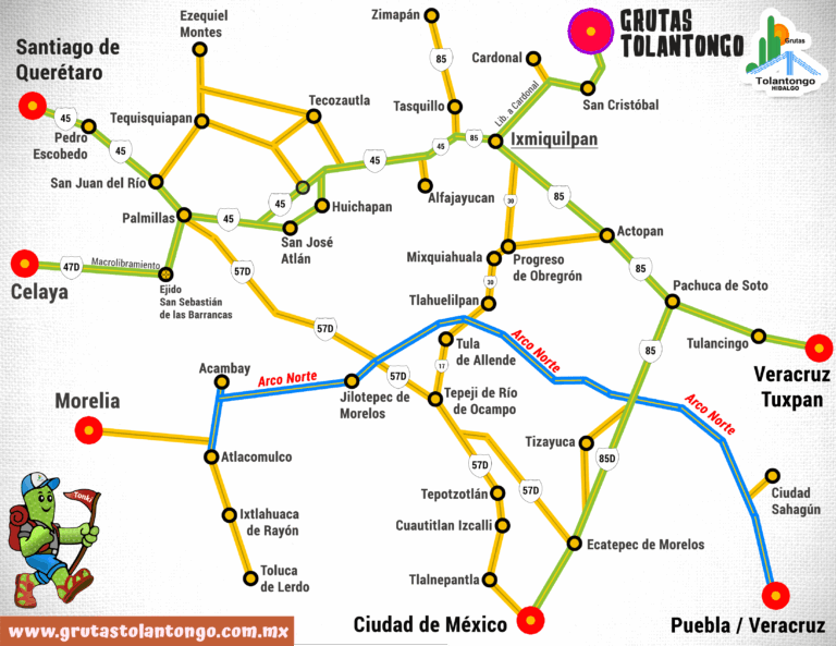 Cuántos kilómetros hay desde mi ubicación hasta Las Grutas 16 mapa de rutas hacia las grutas