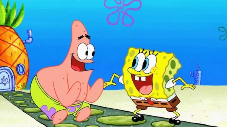 patricio y bob esponja en el oceano