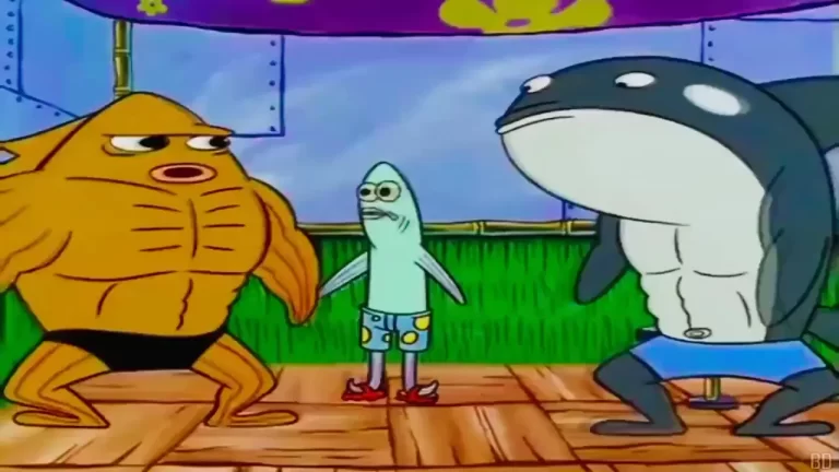 pez de bob esponja en un entorno marino