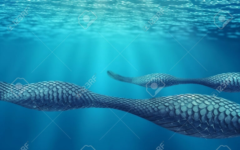 Existen peces con forma de serpiente y cómo se llaman 13 pez serpiente nadando en el oceano