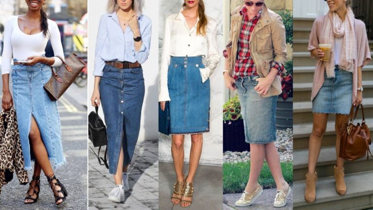 Qué estilos y combinaciones puedo usar con una pollera de jeans corta