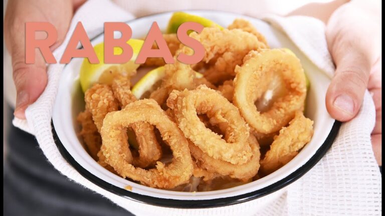 rabas fritas crujientes en un plato