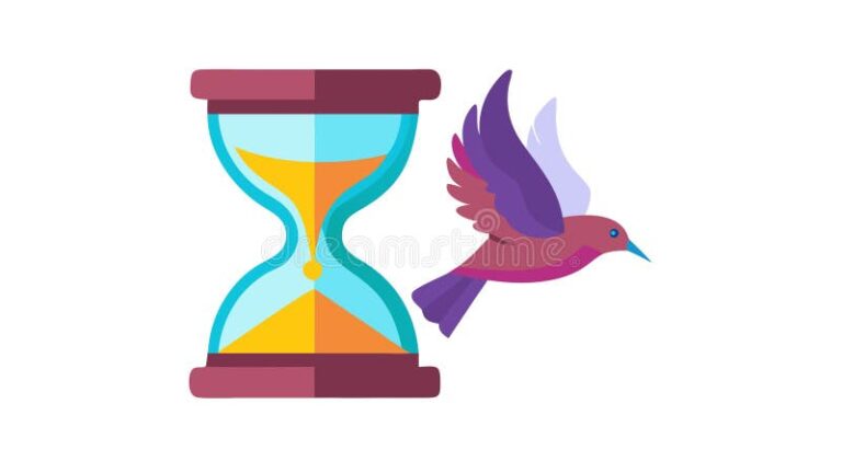 reloj de arena y naturaleza en armonia