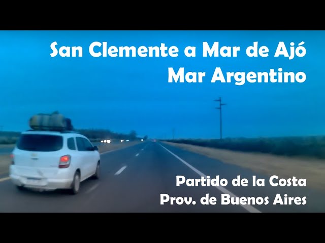 ruta hacia mar de ajo en automovil