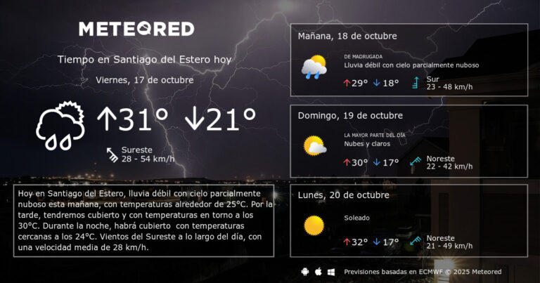 servicios de meteorologia en santiago del estero