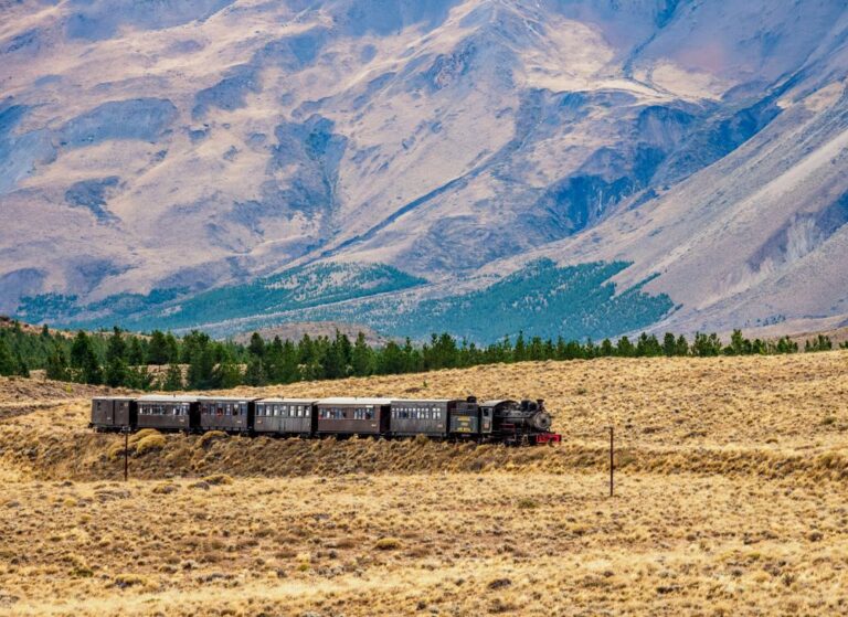 Es posible viajar en tren de Bariloche a Las Grutas 11 tren atravesando paisajes patagonicos 1