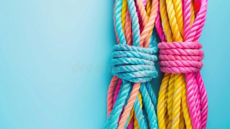 Qué tipos de nudos existen y cómo hacerlos paso a paso 2 variedad de nudos en cuerdas coloridas