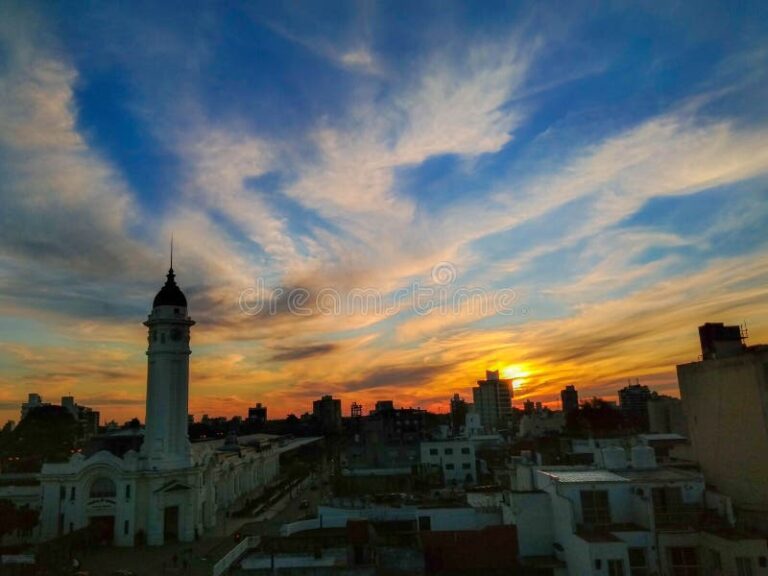 vista panoramica de rosario al atardecer
